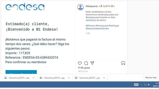 La Policía Local de El Puerto avisa sobre un fraude por correo electrónico