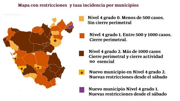 Mapa Covid: San Fernando y otros tres municipios de Cádiz suspenderán la actividad no esencial desde el sábado