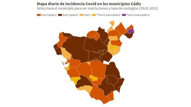 Tres municipios de Cádiz superan la tasa de 1.000 pero no cerrarán bares y comercios este fin de semana