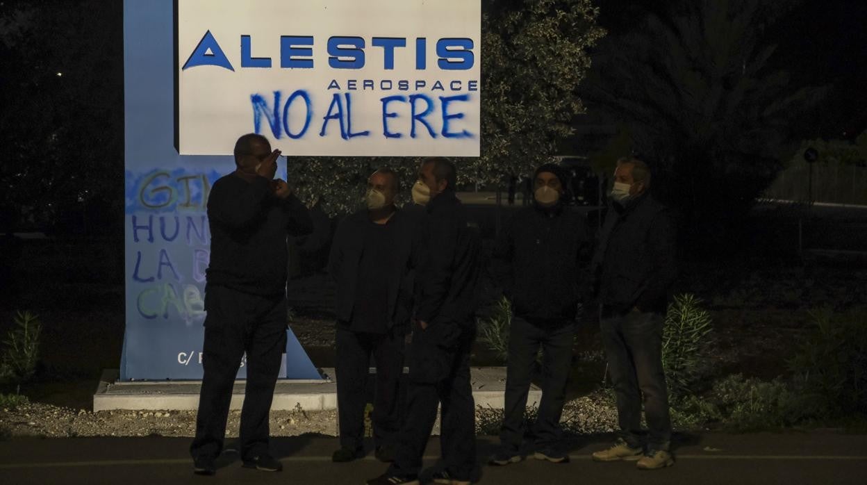 Protestas de la plantilla de Alestis el pasado verano contra los despidos