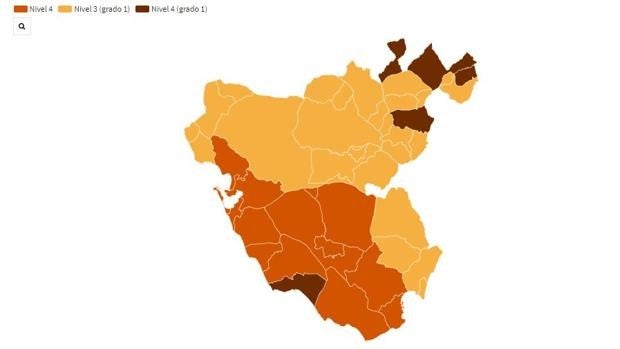 Mapa Covid: Todos los distritos de la provincia, por debajo de los 250 casos por cada cien mil habitantes