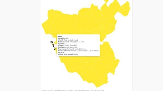 El coronavirus en la provincia de Cádiz, pueblo a pueblo