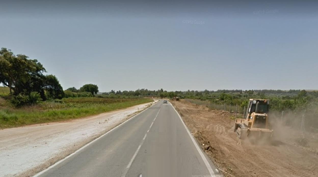 Cortes en la carretera de La Barca de la Florida cerca de Jerez