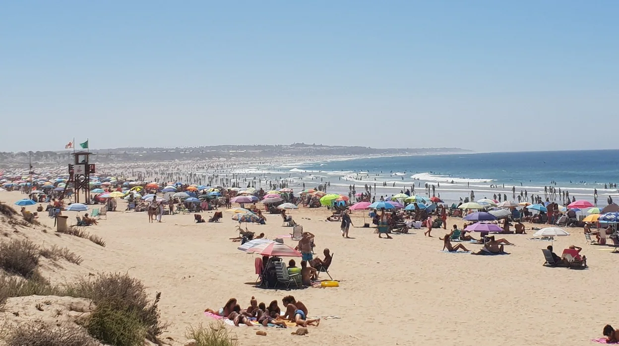 La Playa de La Barrosa durante el pasado verano