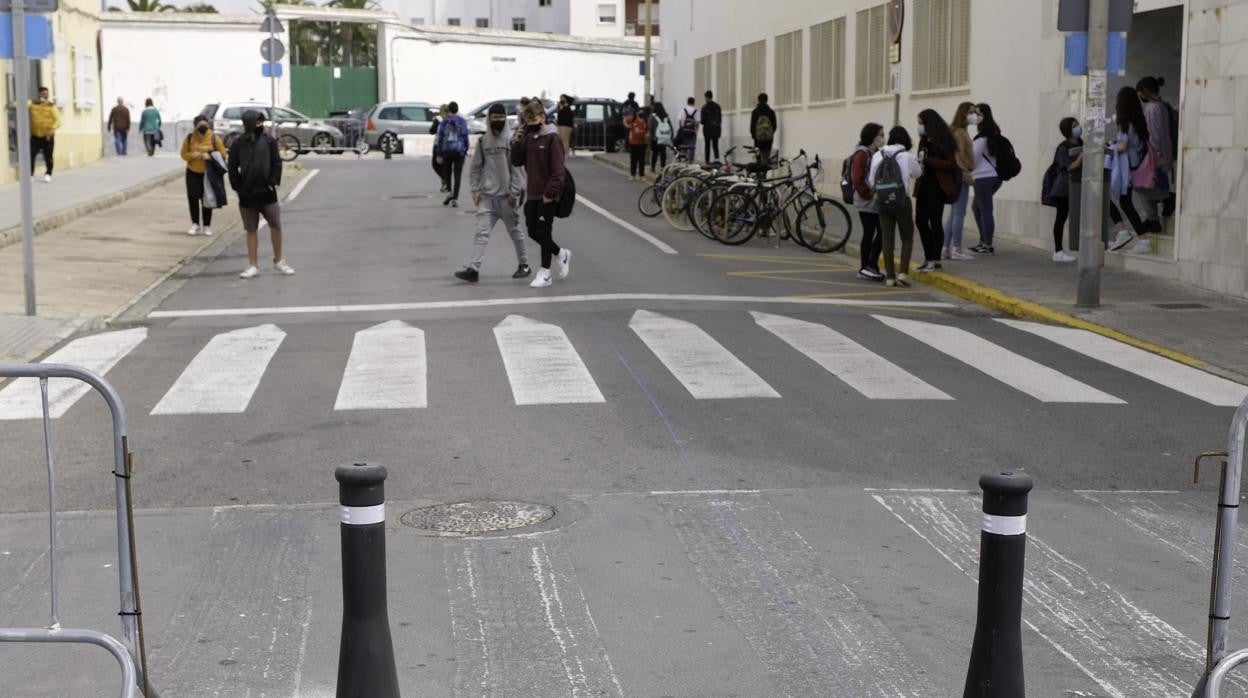 Tramo de la calle Marianista Cubillo que se ha peatonalizado