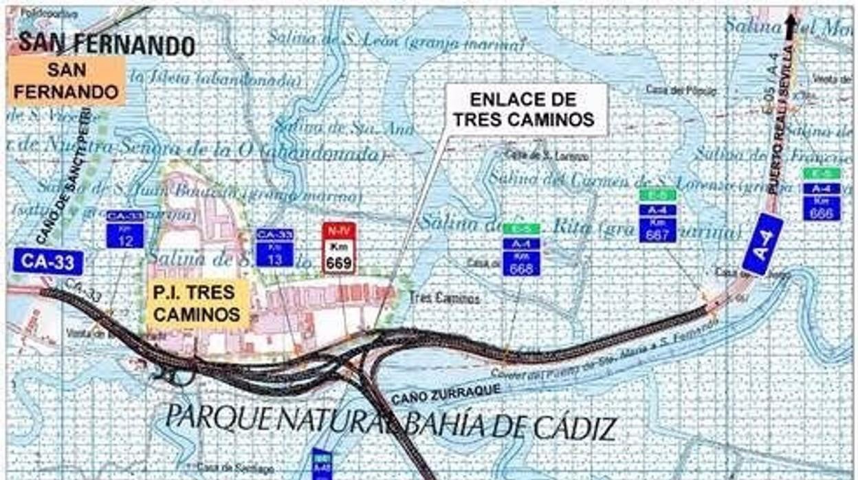 Proyecto para el nudo de Tres Caminos.