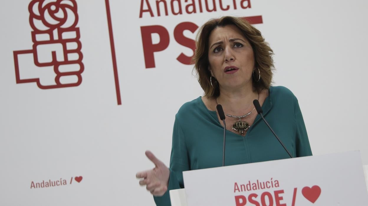 Susana Díaz durante un debate