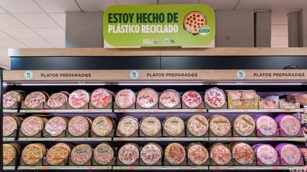 Mercadona incorpora plástico reciclado para mejorar el envase de sus pizzas refrigeradas