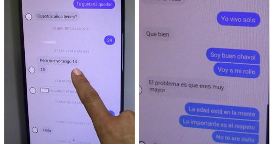 Conversaciones por chat que mantuvo el supuesto pederasta de Arcos con sus víctima.