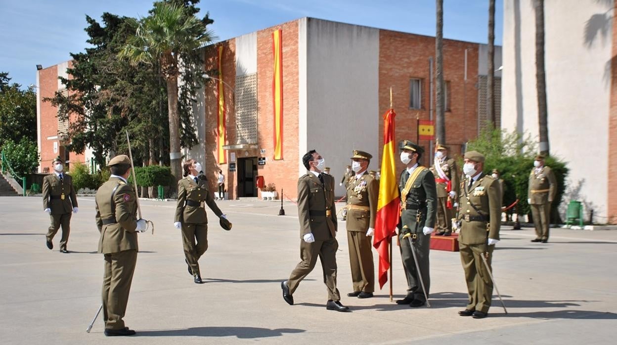 Un momento de la jura de bandera.