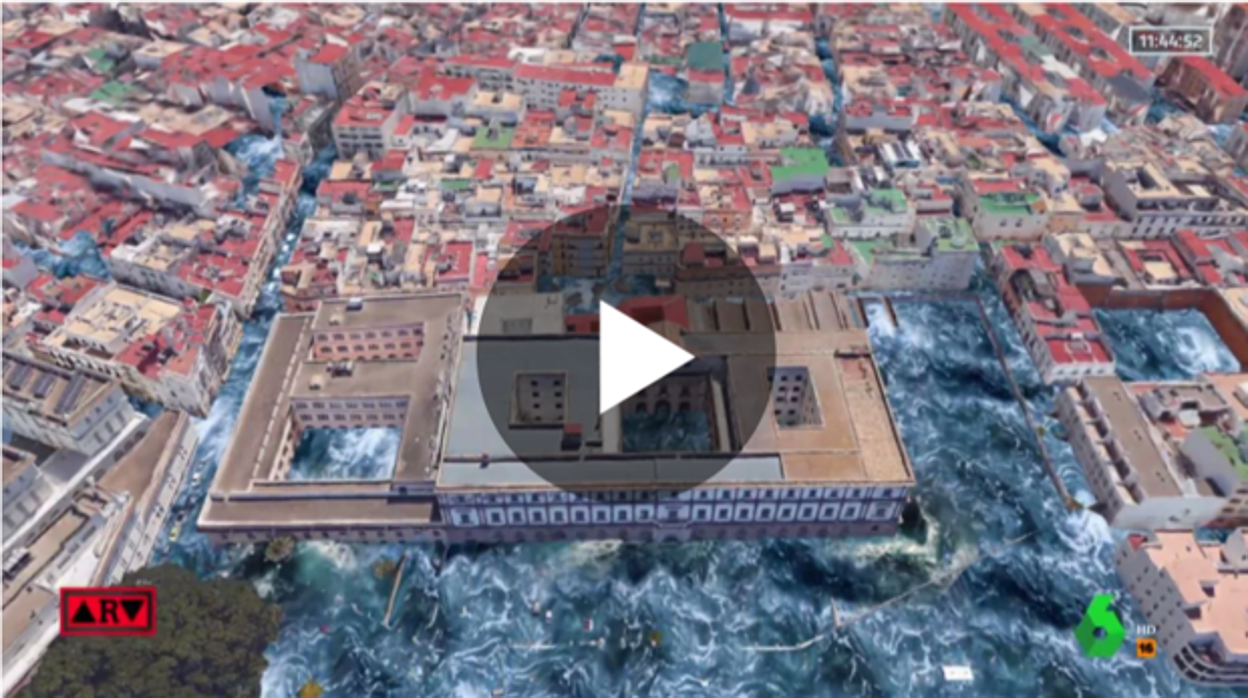 Cádiz inundada por la gran ola