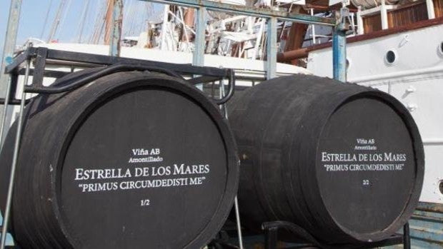 El vino de Jerez vuelve a dar la vuelta al mundo en Elcano y hace historia con su 'Estrella de los Mares'