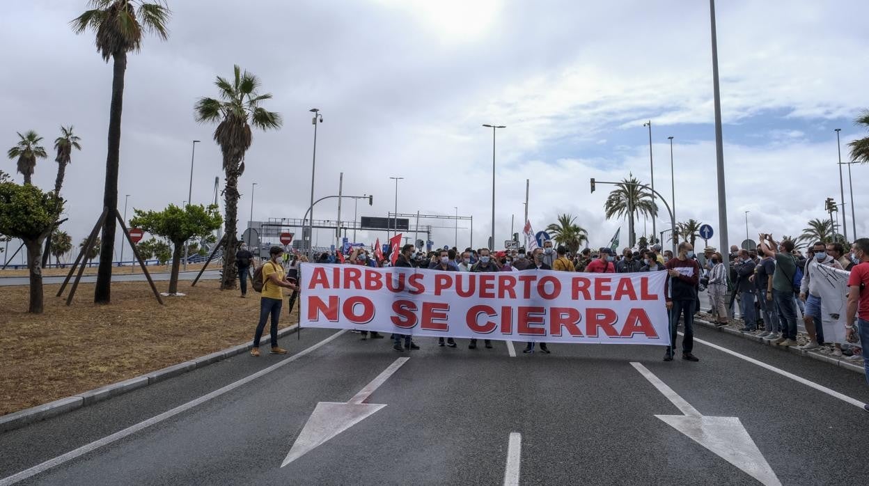 Imagen de una de las movilizaciones de Airbus