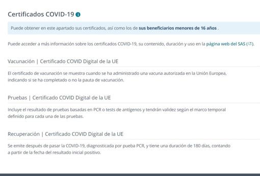 Certificados COVID-19 en ordenador