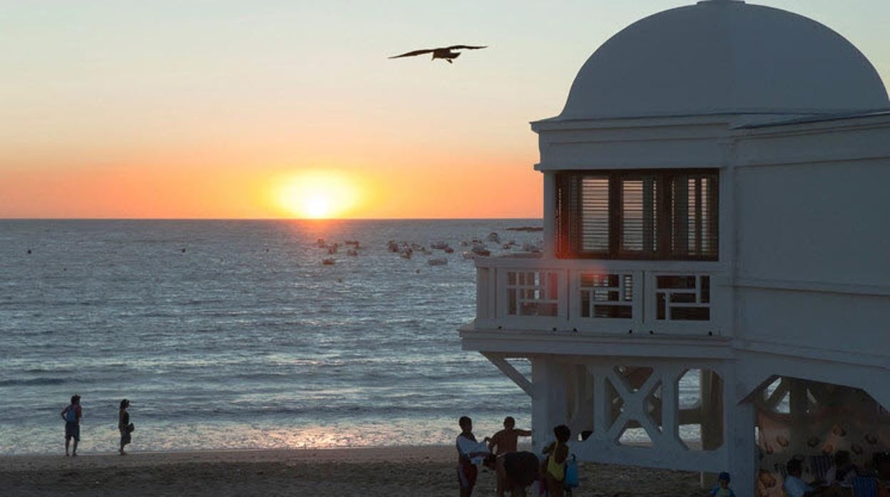 La playa de la Caleta, en Cádiz capital.