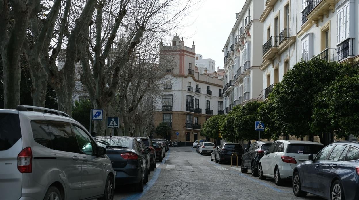 Imagen de la plaza de España de Cádiz,