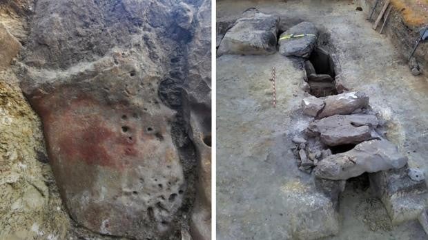 Un análisis demuestra que el dolmen de Los Molares está pintado con óxido de hierro de coloración rojiza