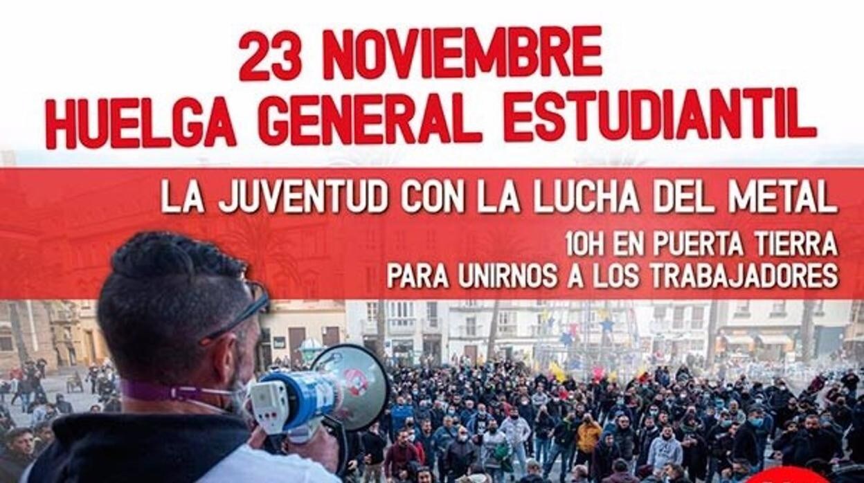 Los Estudiantes de Cádiz van a la huelga en apoyo a los trabajadores del Metal