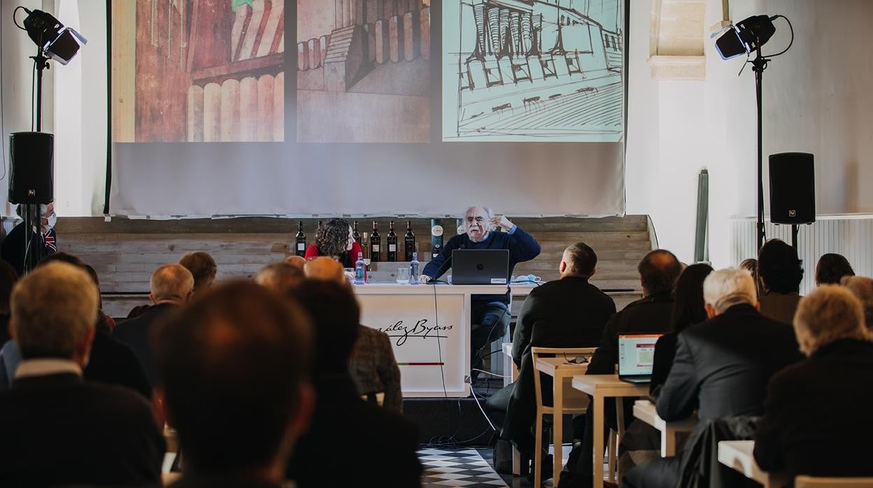 Presentación de la guía en las bodegas González Byass