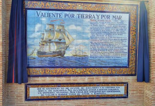 El mural en homenaje a Martín Álvarez.