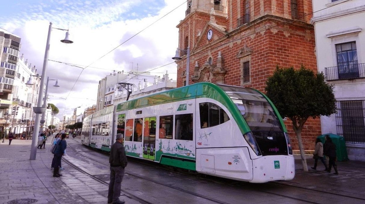 Imagen del tranvía en San Fernando.