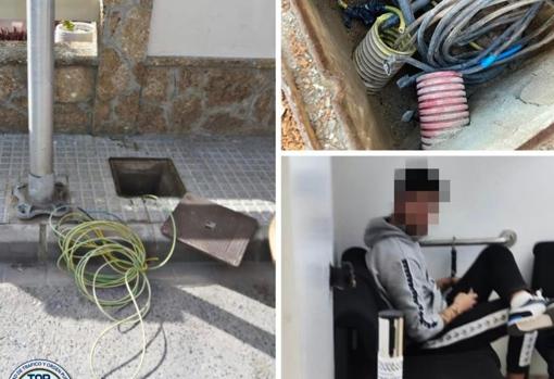 Vuelven a cazar al &#039;Spiderman&#039; de Chipiona, aunque ahora robando cables