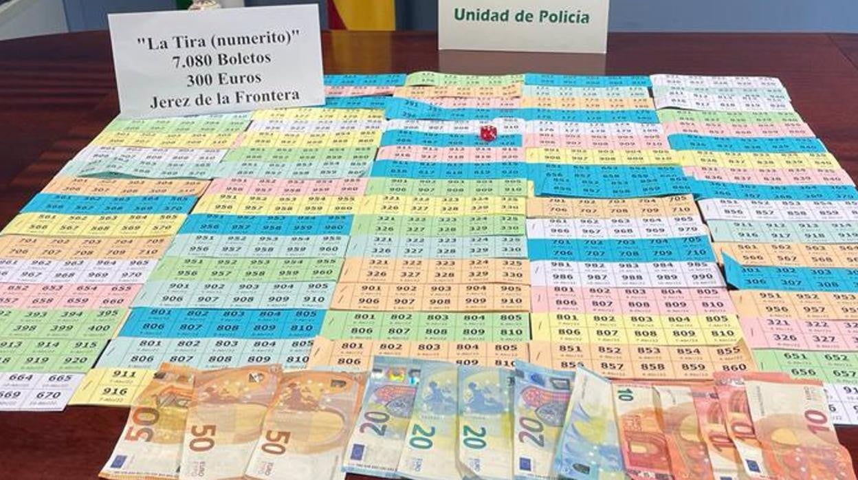 Requisados más de 7.000 boletos de lotería ilegal en Jerez