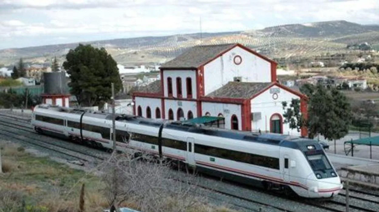Imagen de la estación de trenes del municipio sevillano de Pedrera