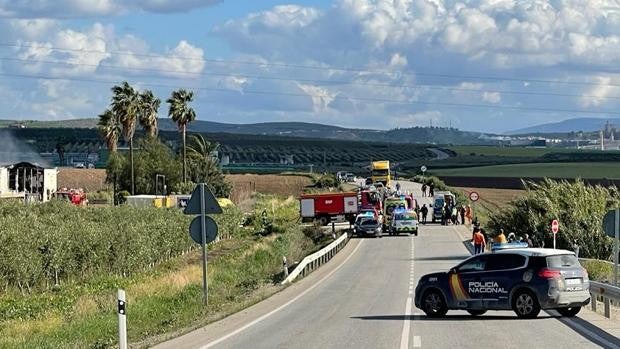 Un muerto y tres heridos en el incendio de una incubadora de huevos en Morón de la Frontera