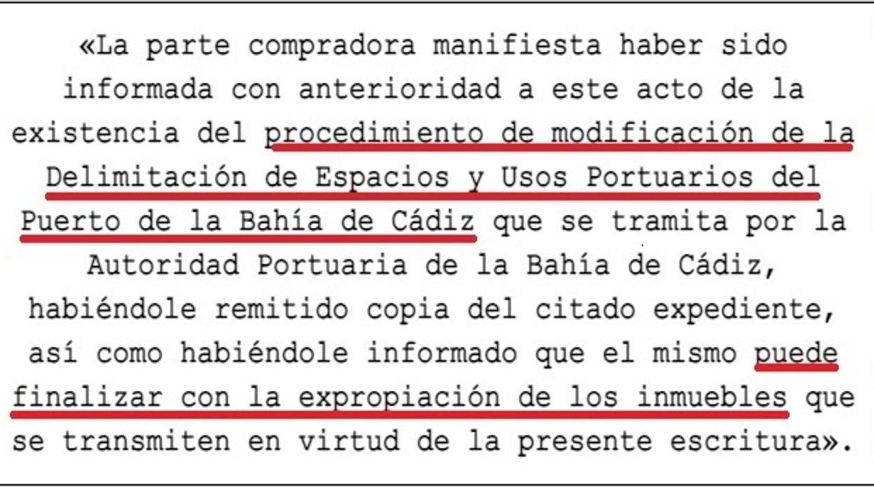 Extracto de la escritura de compraventa