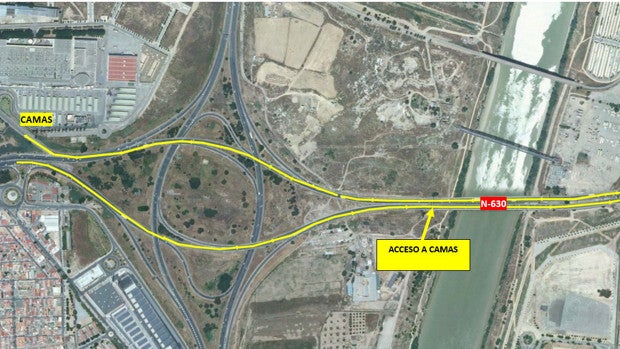 Desvíos de tráfico desde el domingo 8 al miércoles 11 de mayo por obras en la A-49 en el enlace de La Pañoleta