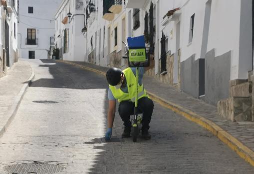 Fumigación en calles de Medina