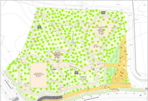 Plano del nuevo parque canino en Dos Hermanas