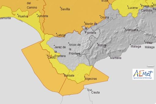 Mapa de avisos por viento