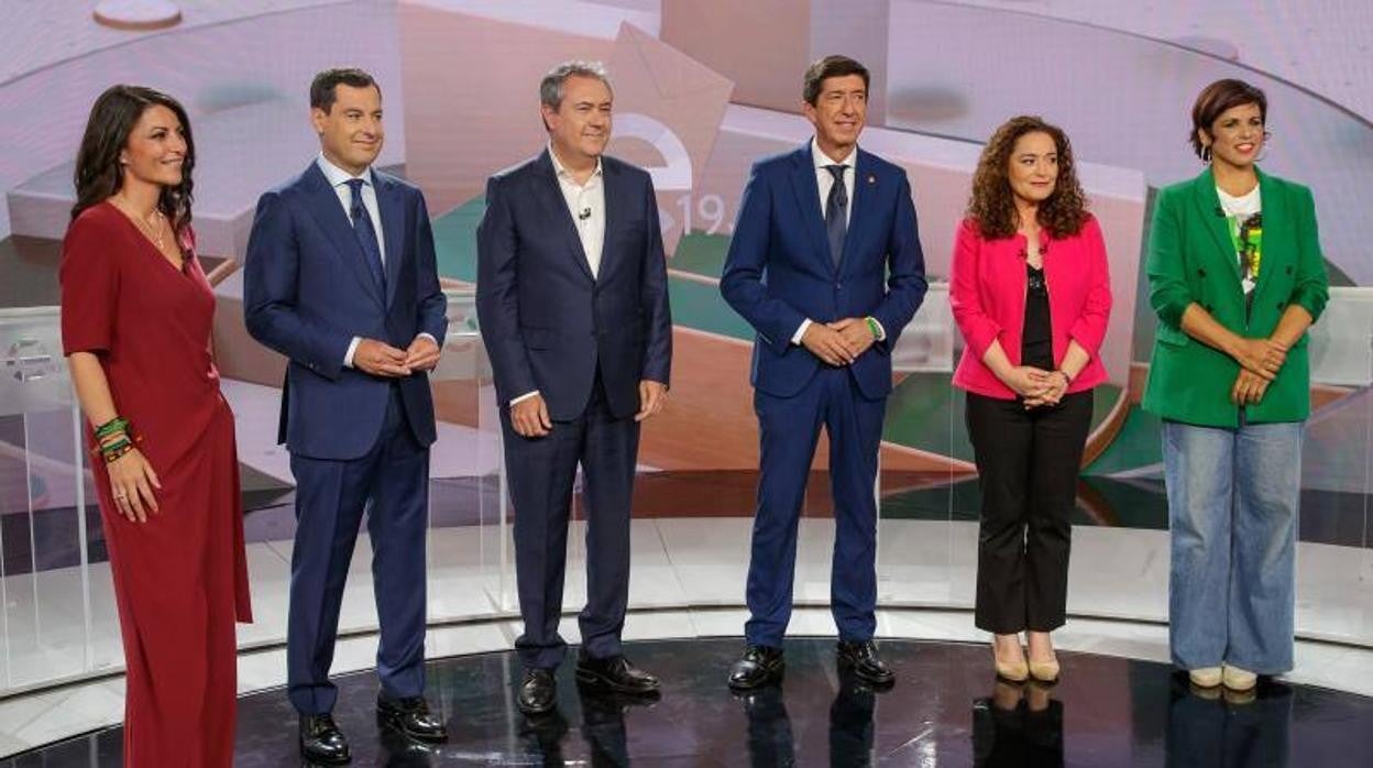 Segundo debate entre los seis principales partidos que concurren a las elecciones andaluzas.