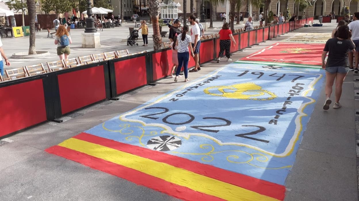 Alfombra floral en San Juan de Dios.