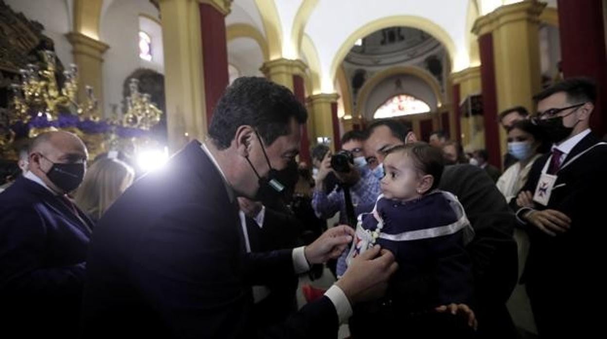 Juanma Moreno, en San Fernando.