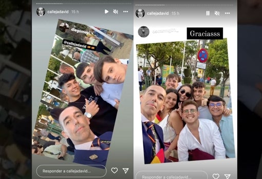 David Calleja con los jóvenes que han acudido a la visita del Rey Felipe VI