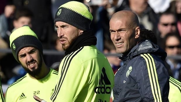 La felicidad de Ramos tras el entrenamiento