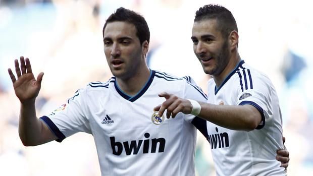 Higuaín y Benzema, marcados por Mourinho