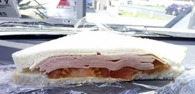 Imagen del sándwich que ha indignado a Facebook
