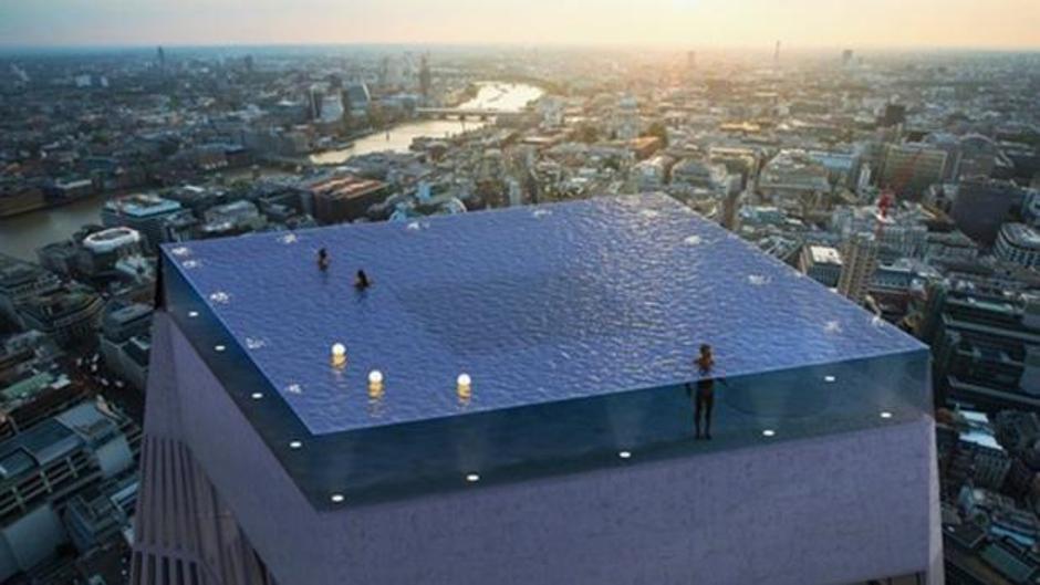 Se espera construir en Londres una piscina de cristal a 200 metros de altura