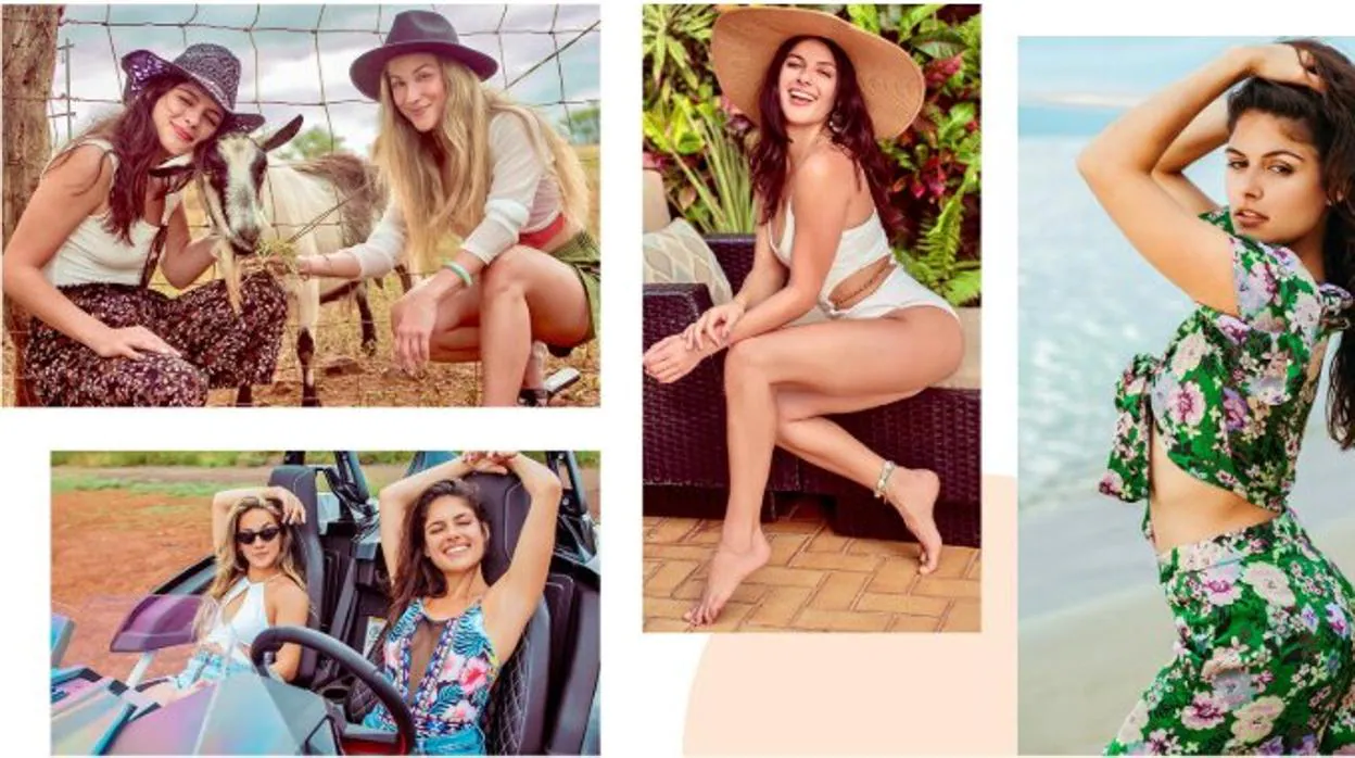 Fotos de Fondo Moda Ropa Verano Mujer Collage Viaje Accesorio