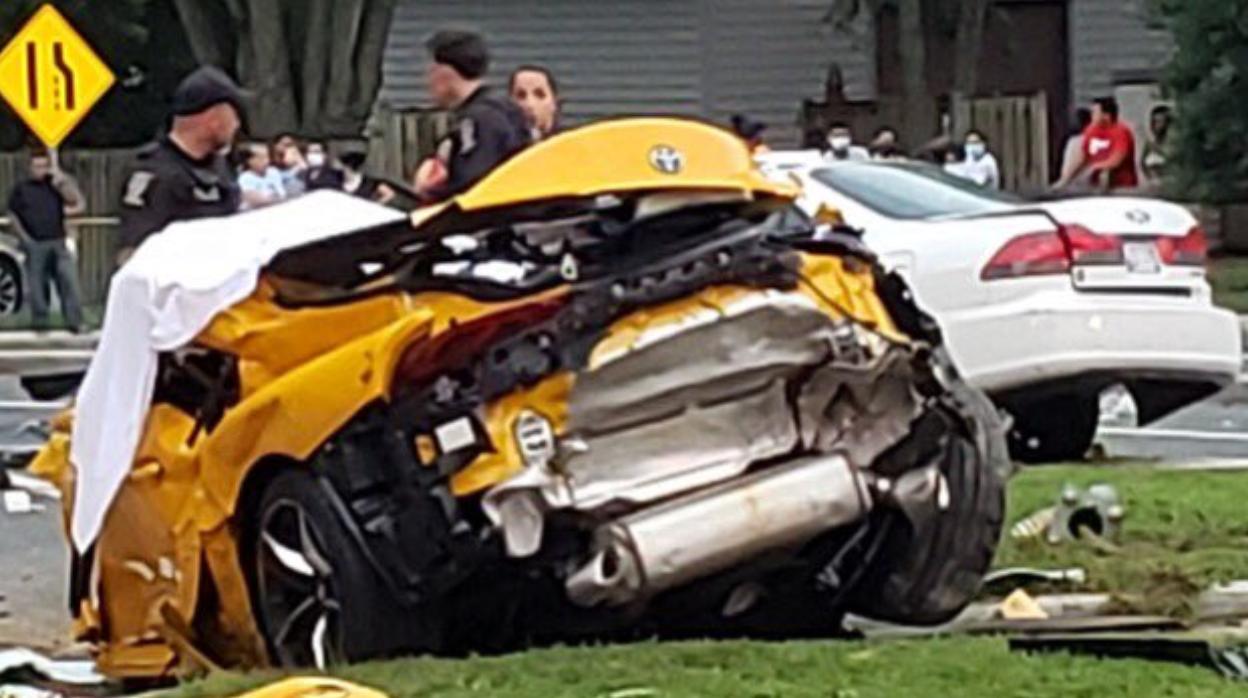 Imagen del accidente facilitada por el Jefe del Servicio de Bomberos del Condado de Montgomery