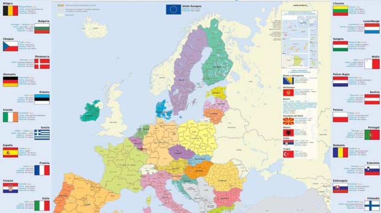 La Unión Europea envía gratis un mapa en A1 a sus ciudadanos y se agota su versión en español