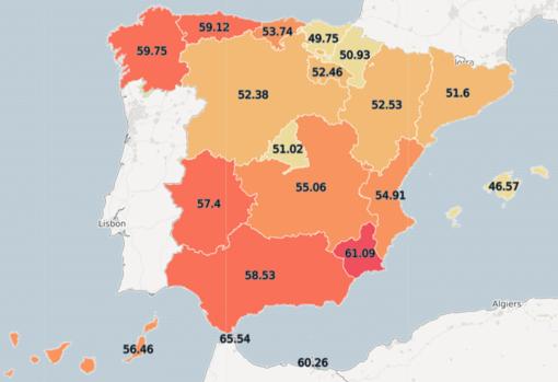 Porcentaje total de personas con obesidad o sobrepeso