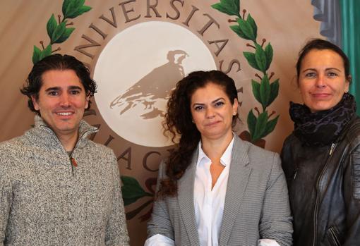 Gabril Gijón, Ana Marchena y Noelia Morales, investigadores de este estudio