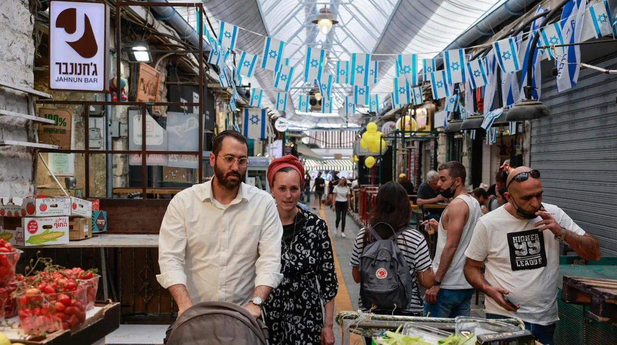 Mercado en Jerusalem en Abril de 2021