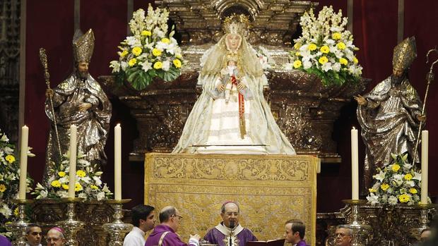 La Virgen de los Reyes en el altar del Jubileo