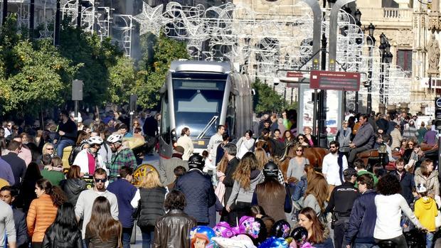 El centro, lleno de gente estos días